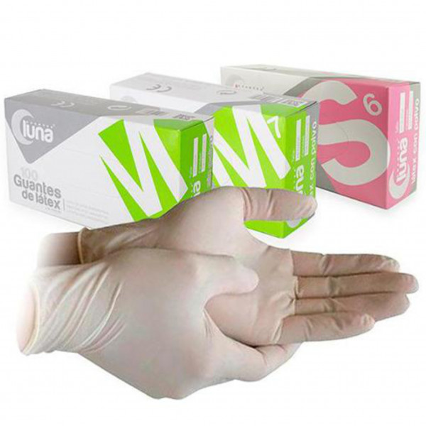 GUANTES LATEX LUNA – Luvas de exploração com pó LUNA