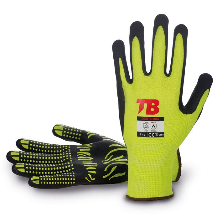 GUANTE 700F ZEBRA TB – Luva nitrilo e algodão, absorvente e flexível