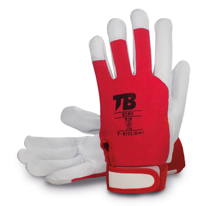 GUANTE 81RV TB – Luva em pele flor de cabra e algodão