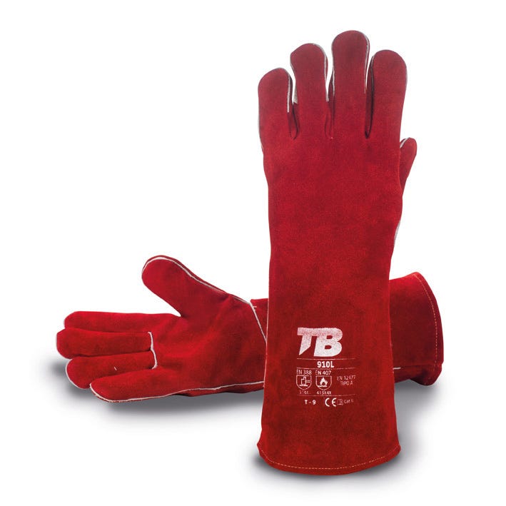 GUANTE 910L TB – Guante soldador 40 cm con hilo para-aramida