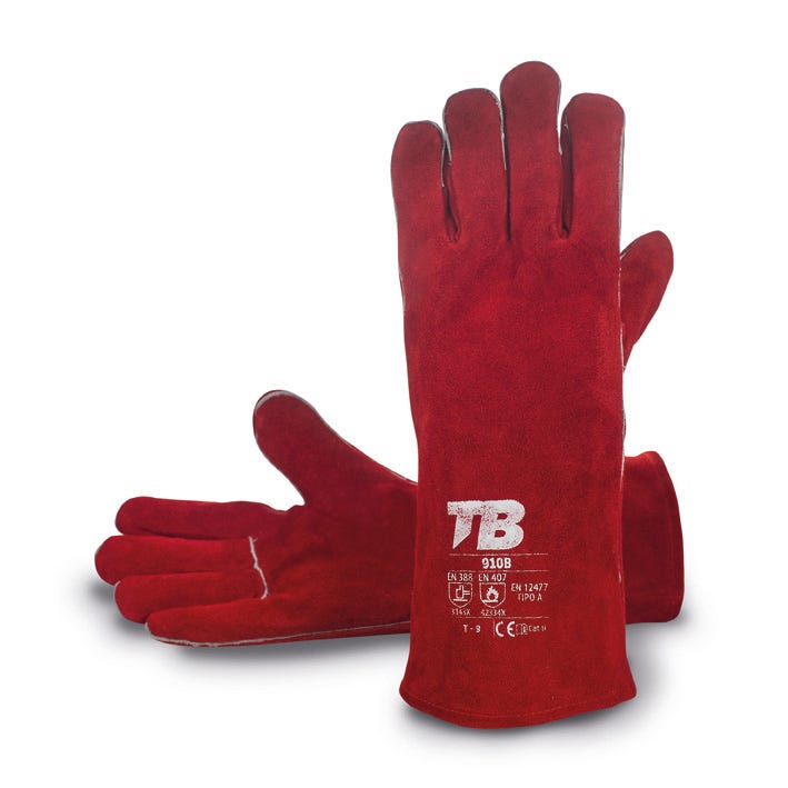 GUANTE 910B TB – Guante de piel serraje para soldadura tipo A