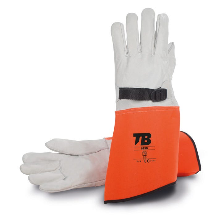 GUANTE 919D TB – Guante de piel flor vacuno con ajuste