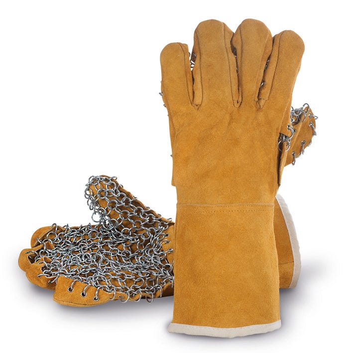 GUANTE 8533B TB – Guante de serraje con malla metálica y forro