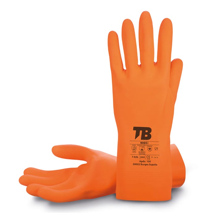 GUANTE 9005X TB – Luva de látex flocado com tratamento bactericida