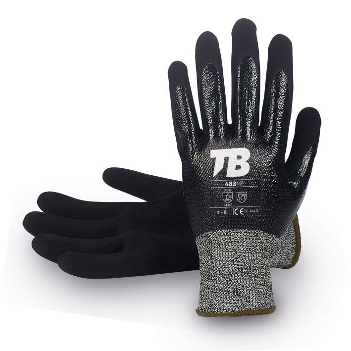 GUANTE 483MF TB – Gant anti-coupure en nitrile Sandy Grip