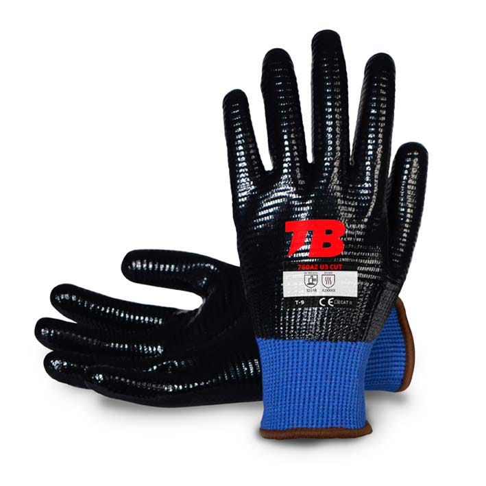 GUANTE 760AZ U3 CUT TB – Guante de protección anticorte con nitrilo